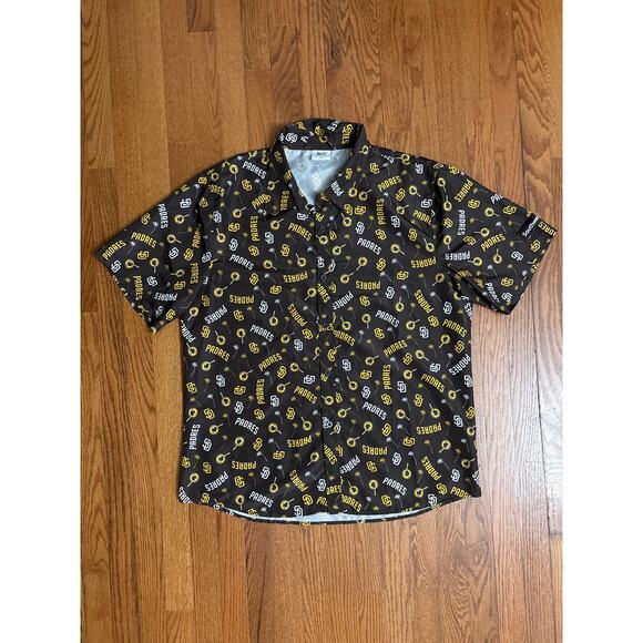 San Diego Padres Men’s Shirt Size XL Hawaiian Button Up Short Sleeve - Picture 1 of 5